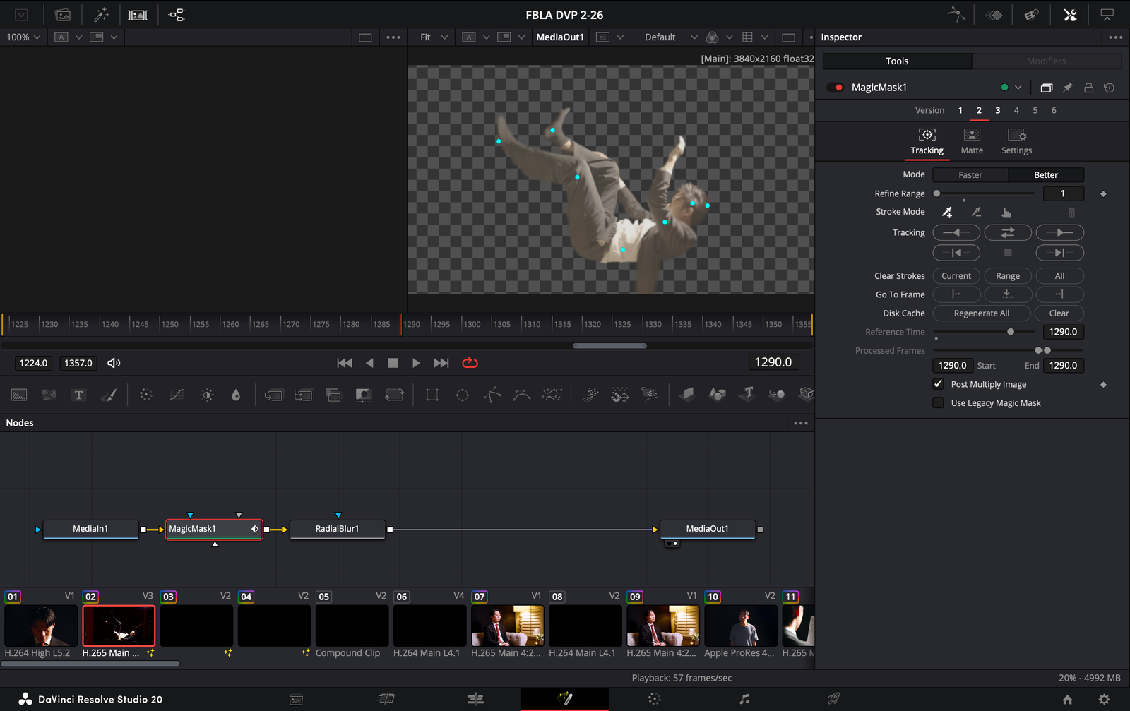 Fusion masking workflow screenshot